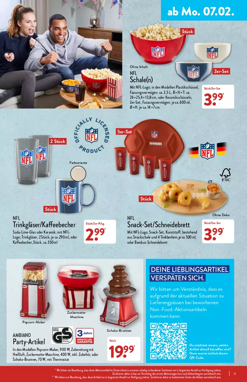 Aktueller Prospekt Aldi Nord - Aldi-Aktuell - von 07.02 bis 12.02.2022 - strona 11 - produkty: ambia, asti, bambus, Becher, brunnen, dell, elle, gin, Gläser, kaffee, kaffeebecher, Mode, popcorn, Ria, Schal, Schale, schneidebrett, schoko, schüssel, snack, snacks, Soda, thermostat, Ti, trinkbecher, ZTE, zucker, Zuckerwattemaschine