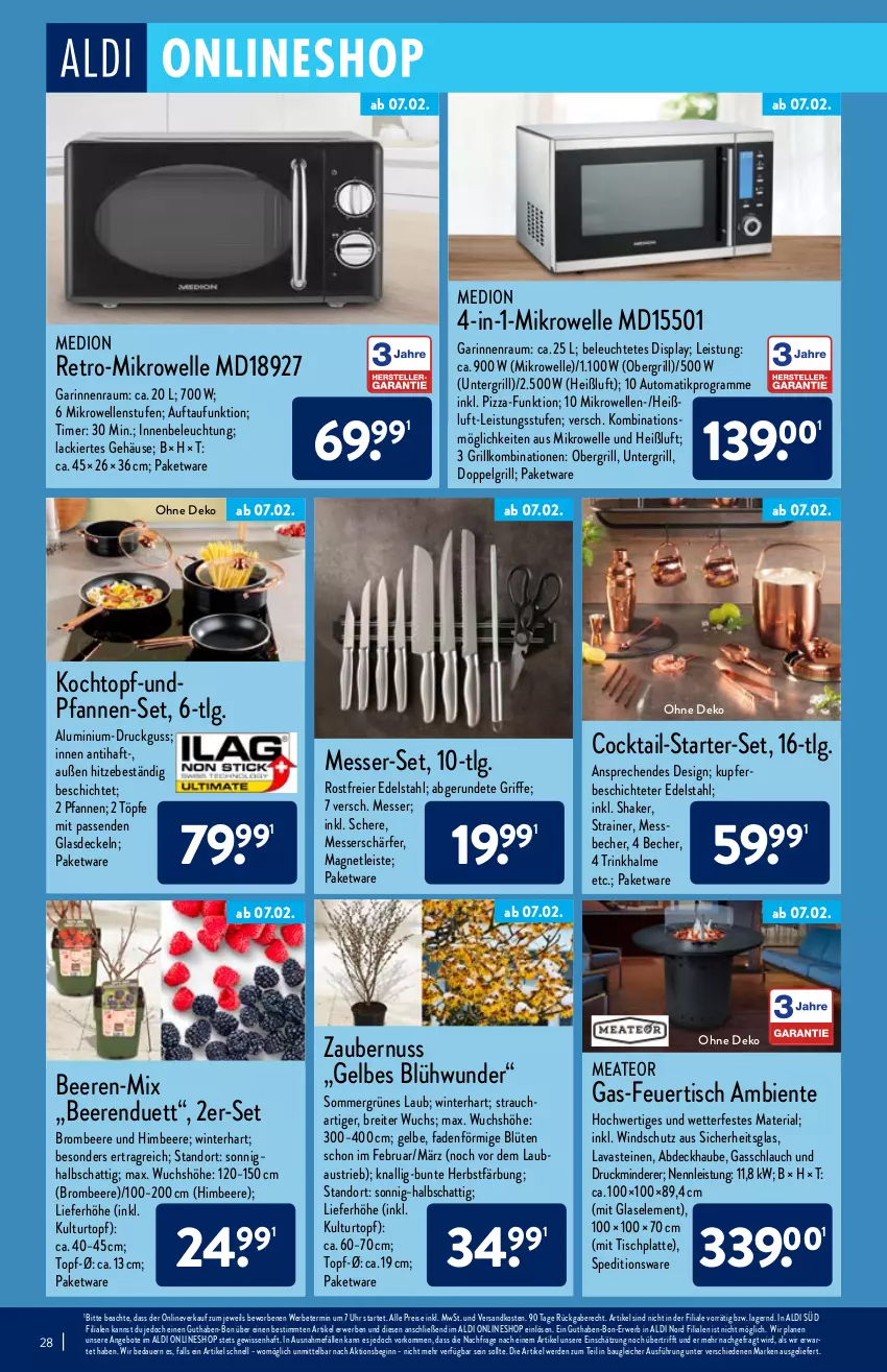 Aktueller Prospekt Aldi Nord - Aldi-Aktuell - von 07.02 bis 12.02.2022 - strona 28 - produkty: abdeckhaube, aldi, angebot, angebote, auer, aust, auto, Bau, Becher, beere, beeren, beleuchtung, Blüte, Brei, brombeere, cocktail, decke, Deckel, edelstahl, eier, eis, elle, ente, erde, gin, Glasdeckel, grill, himbeer, himbeere, HP, Kochtopf, kulturtopf, lack, latte, Leuchte, LG, medion, Messbecher, messer, mikrowelle, ndk, nuss, pfanne, pfannen, pfannen-set, pizza, Rauch, reis, Ria, rwe, Schere, schlauch, shake, Ti, timer, tisch, tischplatte, topf, Trinkhalme, uhr, Windschutz