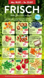 Gazetka promocyjna Aldi Nord - Aldi-Aktuell - Gazetka - ważna od 23.07 do 23.07.2022 - strona 2 - produkty: aldi, beere, beeren, beutel, bio, eis, Elan, erdbeere, erdbeeren, feldsalat, früchte, Frühkartoffeln, galiamelone, gin, kartoffel, kartoffeln, kiwi, Kiwi Gold, LG, melone, möhren, natur, obst, Obst und Gemüse, paprika, paprika rot, pfirsich, pfirsiche, rum, salat, Schal, Schale, speisemöhren, tafeläpfel, Ti, tisch, trolli, und gemüse, wasser, wassermelone, zespri, ZTE