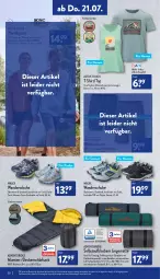 Gazetka promocyjna Aldi Nord - Aldi-Aktuell - Gazetka - ważna od 23.07 do 23.07.2022 - strona 20 - produkty: active touch, aldi, bett, bio, decke, decksohle, dell, eis, elle, Finish, Gästebett, gin, Hylo, Jacke, Kinder, Liege, Mode, obermaterial synthetik, Ria, sac, schlafsack, schuhe, shirt, shorts, T-Shirt, Ti, walkx, Wanderjacke, Wanderschuhe, wasser, ZTE
