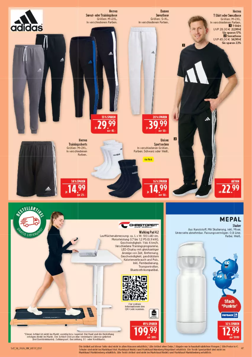 Aktueller Prospekt Marktkauf - Prospekt - von 29.03 bis 04.04.2026 - strona 47 - produkty: eis, fernbedienung, Germ, hose, LG, Mixer, Rauch, reis, schuhe, shake, shirt, shorts, socken, Sport, sportsocken, Sweathose, T-Shirt, Ti, Trainingshose, ZTE
