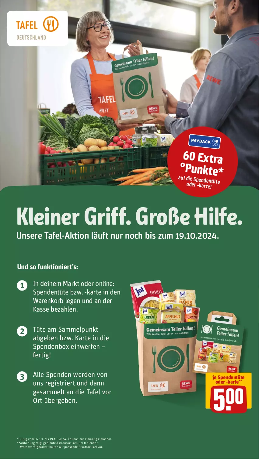 Aktueller Prospekt Rewe - Prospekte - von 14.10 bis 19.10.2024 - strona 18 - produkty: coupon, erde, korb, leine, Ti, Tüte