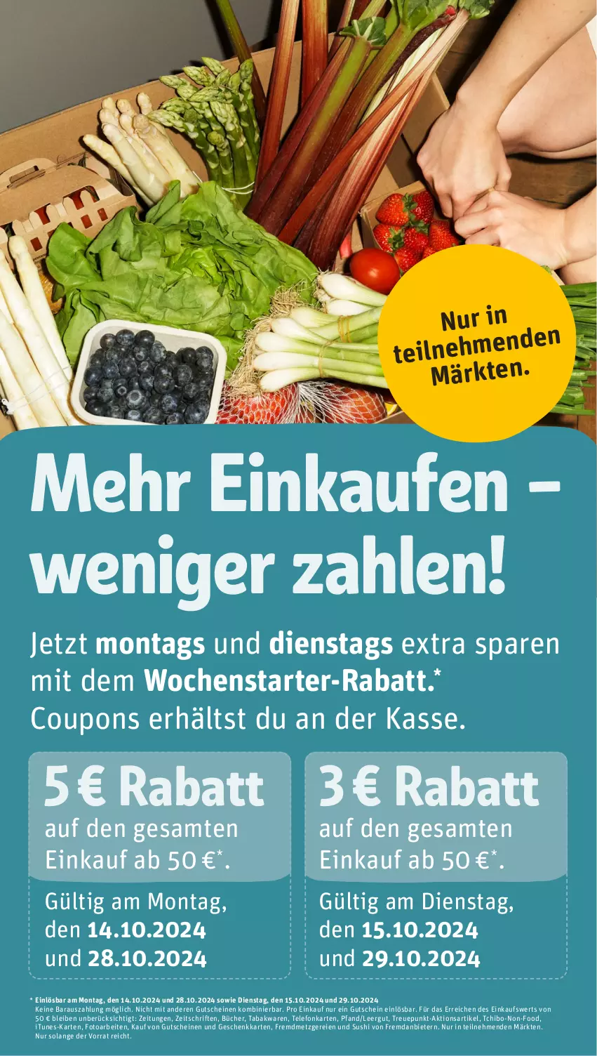 Aktueller Prospekt Rewe - Prospekte - von 14.10 bis 19.10.2024 - strona 21 - produkty: coupon, coupons, gutschein, gutscheine, Sushi, Tchibo, telefon, Ti