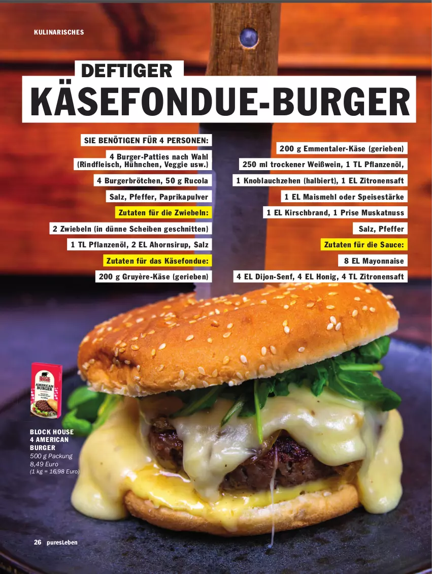 Aktueller Prospekt Hit - pures Leben - von 01.10.2023 bis 31.03.2024 - strona 26 - produkty: bier, brötchen, burger, cola, dijon-senf, eis, emmentaler, fleisch, Fondue, honig, Käse, kirsch, knoblauch, mais, mayonnaise, mehl, Muskatnuss, nuss, paprika, pfeffer, pflanze, pflanzen, Pflanzenöl, rind, rindfleisch, rucola, saft, salz, sauce, schnitten, senf, sirup, Ti, veggie, wein, Weißwein, Yo, zitrone, zitronen, zitronensaft, zwiebel, zwiebeln