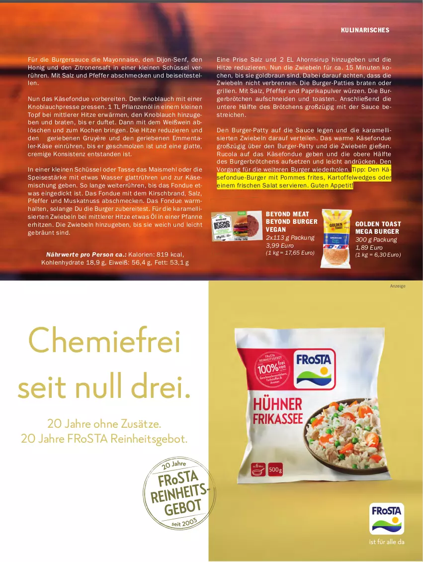 Aktueller Prospekt Hit - pures Leben - von 01.10.2023 bis 31.03.2024 - strona 27 - produkty: braten, braun, brötchen, burger, cola, dijon-senf, eis, elle, emmentaler, Fondue, frosta, golden toast, grill, honig, HP, karamell, kartoffel, Käse, kirsch, knoblauch, Knoblauchpresse, latte, leine, mais, mayonnaise, mehl, Muskatnuss, nuss, paprika, pfanne, pfeffer, pflanze, pflanzen, Pflanzenöl, pommes, Pommes Frites, ring, rucola, rwe, saft, salat, salz, sauce, schüssel, senf, sirup, tasse, Ti, toast, topf, wasser, wedges, wein, Weißwein, Yo, zitrone, zitronen, zitronensaft, zwiebel, zwiebeln