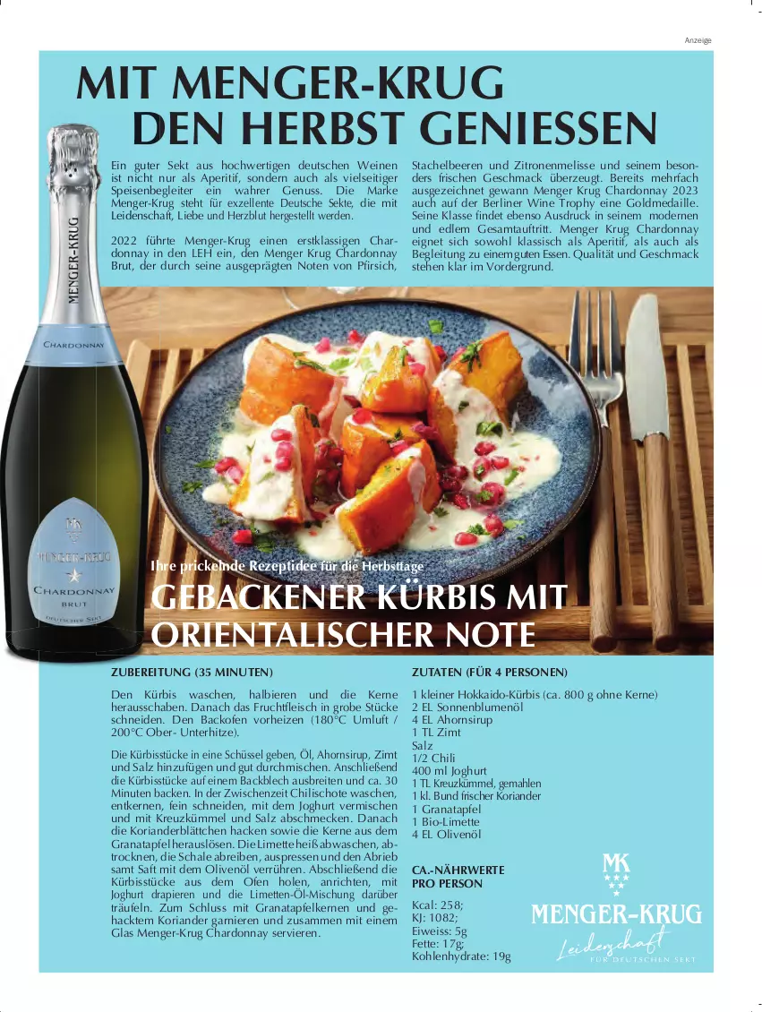 Aktueller Prospekt Hit - pures Leben - von 01.10.2023 bis 31.03.2024 - strona 31 - produkty: Anrichte, aperitif, apfel, backofen, beere, beeren, berliner, bier, Biere, bio, blume, blumen, blumenöl, Brei, brie, brut, chardonnay, chili, eis, elle, ente, erde, garnier, geback, grana, granatapfel, granatapfelkerne, HP, joghur, joghurt, Koriander, Kürbis, leine, limette, limetten, mac, Mett, metten, nuss, Ofen, olive, oliven, olivenöl, Rana, rezept, Ria, rwe, saft, salz, Schal, Schale, schüssel, sekt, sirup, sonnenblume, sonnenblumen, sonnenblumenöl, Stachelbeeren, Ti, usb, wein, weine, zitrone, zitronen