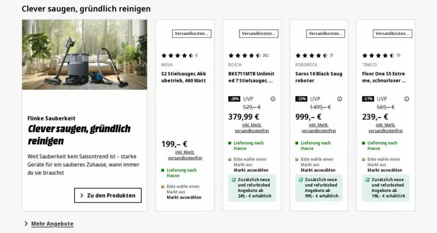 Aktueller Prospekt Saturn - Prospekte - von 25.08 bis 03.09.2025 - strona 4 - produkty: angebot, angebote, bosch, lack, ndk, Rauch, saro, Stielsauger, Ti, versandkostenfrei