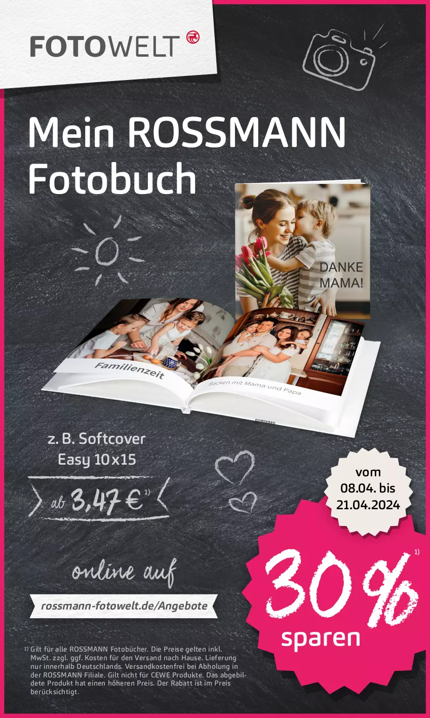 Aktueller Prospekt Rossmann - Prospekte - von 15.04 bis 19.04.2024 - strona 16 - produkty: angebot, angebote, buch, cewe, eis, Fotobuch, ndk, reis, Ti, versandkostenfrei