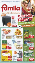 Gazetka promocyjna Famila - Prospekte - Gazetka - ważna od 25.05 do 25.05.2024 - strona 1 - produkty: ammerländer, angebot, angebote, beutel, butter, butterkäse, din a4, eier, eis, elle, erde, flasche, fritteuse, funny-frisch, glasflasche, gyros, halbfester schnittkäse, jever, Käse, kopierpapier, küche, Küchen, LG, merl, papier, pasta, pfanne, reis, schnittkäse, schwein, Spezi, tafeläpfel, teller, Ti, Tiere, wasser, wassersprudler, wein, Weste, Wild, ZTE