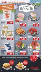 Gazetka promocyjna Famila - Prospekte - Gazetka - ważna od 25.05 do 25.05.2024 - strona 10 - produkty: Becher, bratwurst, brötchen, burger, Edelsalami, eintopf, eis, fleisch, fleischkäse, fleischsalat, grill, Holz, Käse, kernschinken, knoblauch, kochschinken, mac, Mett, metten, Mettenden, mettwurst, mit knoblauch, Neuburger, nuss, reis, ring, rostbratwurst, salami, salat, schinken, schnitten, schnitzel, schwarzwälder schinken, snack, snacks, Spezi, Ti, topf, wurst