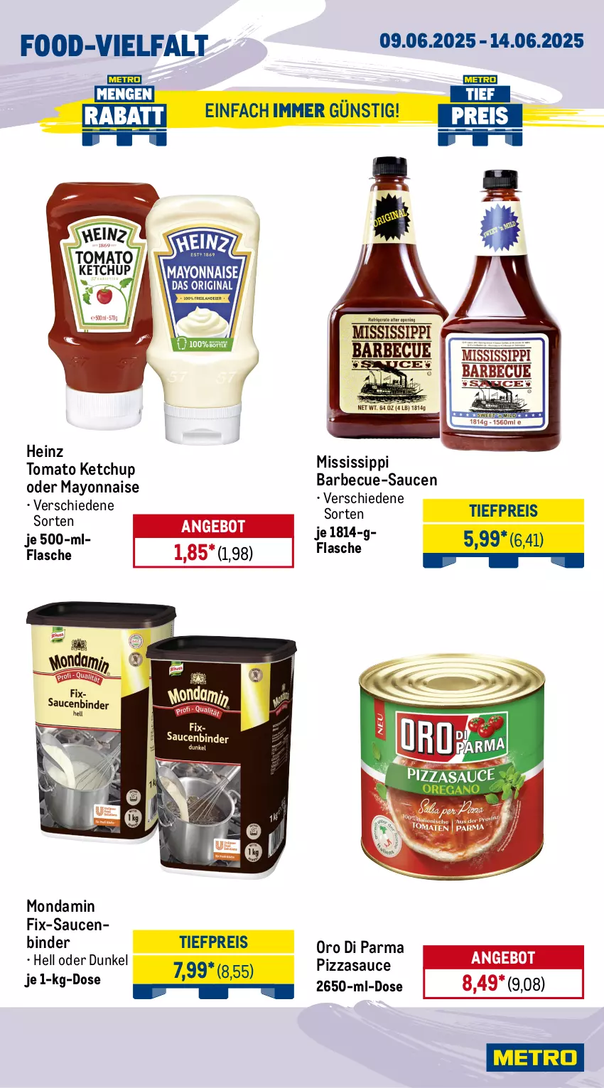 Aktueller Prospekt Metro - Wochen-Angebote Gastro - von 09.06 bis 14.06.2025 - strona 12 - produkty: angebot, barbecue, chips, coupon, drink, eis, energy drink, filterkaffee, flasche, getränk, getränke, granini, heinz, kaffee, kartoffel, kartoffelchips, ketchup, mayonnaise, melitta, mondamin, oro di parma, Palette, pizza, red bull, reis, saft, sauce, saucen, Ti, tiefpreis, tomato ketchup, Yo
