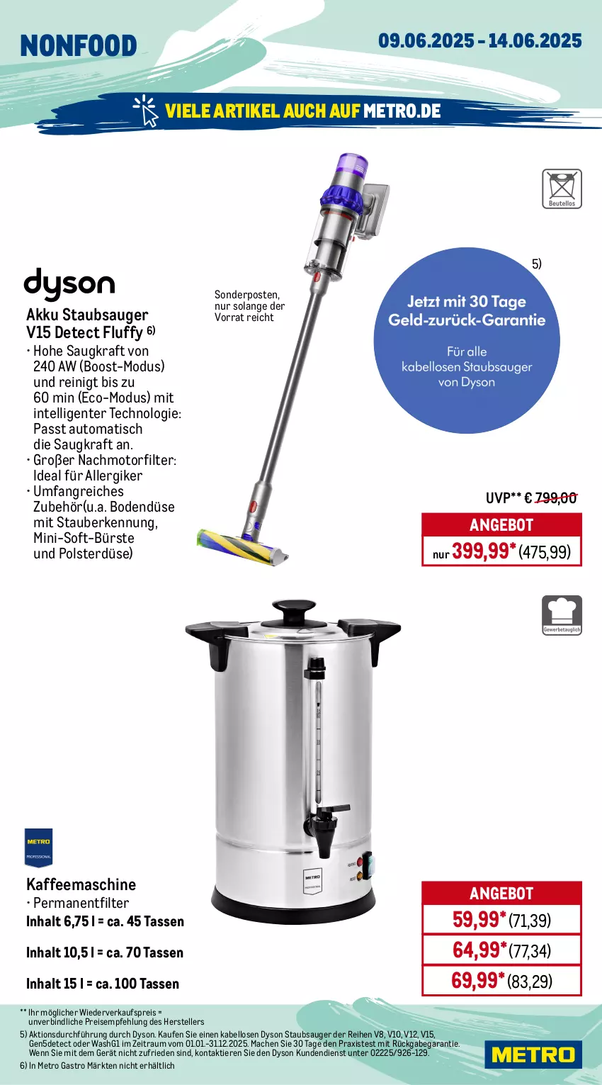 Aktueller Prospekt Metro - Wochen-Angebote Gastro - von 09.06 bis 14.06.2025 - strona 16 - produkty: akku, angebot, auer, auto, beleuchtung, bürste, Dyson, eis, elle, ente, Glastür, Intel, kaffee, kaffeemaschine, kraft, kühlschrank, mac, Metro, metro gastro, reis, Schrank, sonderposten, staubsauger, tasse, teller, Ti, Tiere, tisch