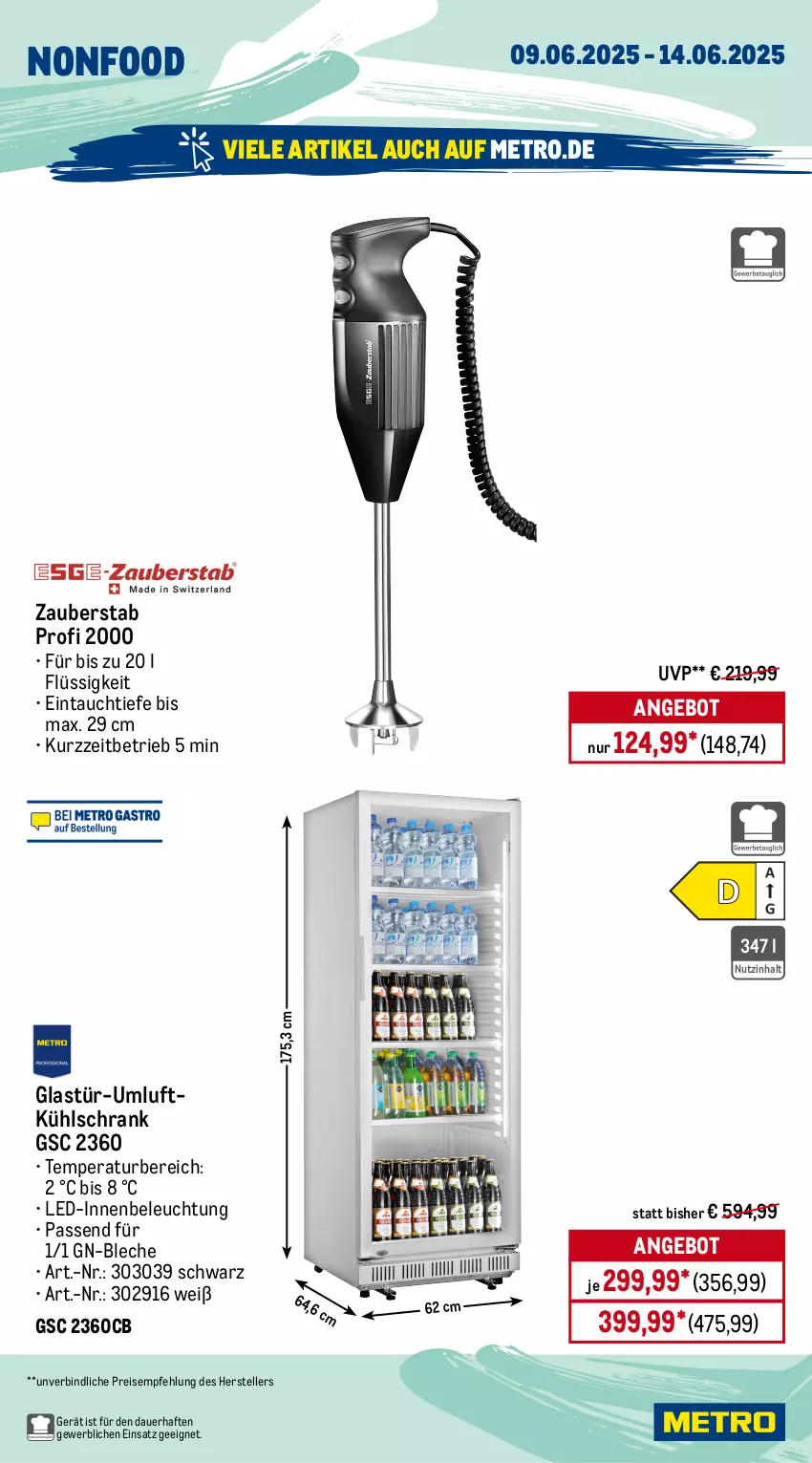 Aktueller Prospekt Metro - Wochen-Angebote Gastro - von 09.06 bis 14.06.2025 - strona 17 - produkty: akku, angebot, auer, auto, beleuchtung, bürste, Dyson, eis, elle, ente, Glastür, Intel, kaffee, kaffeemaschine, kraft, kühlschrank, mac, Metro, metro gastro, reis, Schrank, sonderposten, staubsauger, tasse, teller, Ti, Tiere, tisch