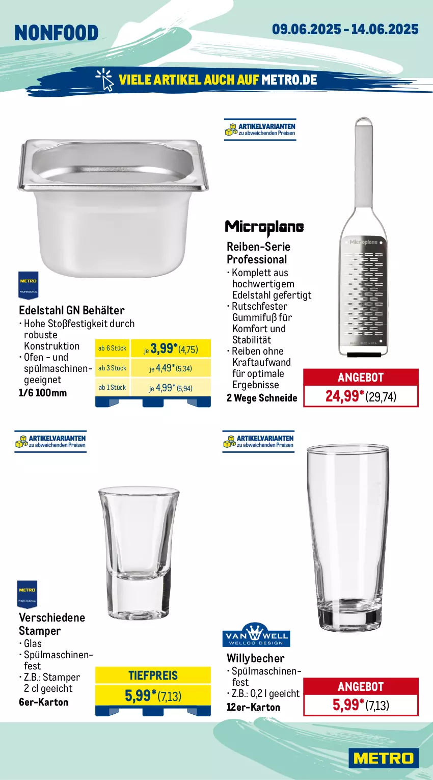 Aktueller Prospekt Metro - Wochen-Angebote Gastro - von 09.06 bis 14.06.2025 - strona 18 - produkty: angebot, Becher, Behälter, edelstahl, eis, kraft, Metro, Ofen, reis, spülmaschinen, Ti, tiefpreis