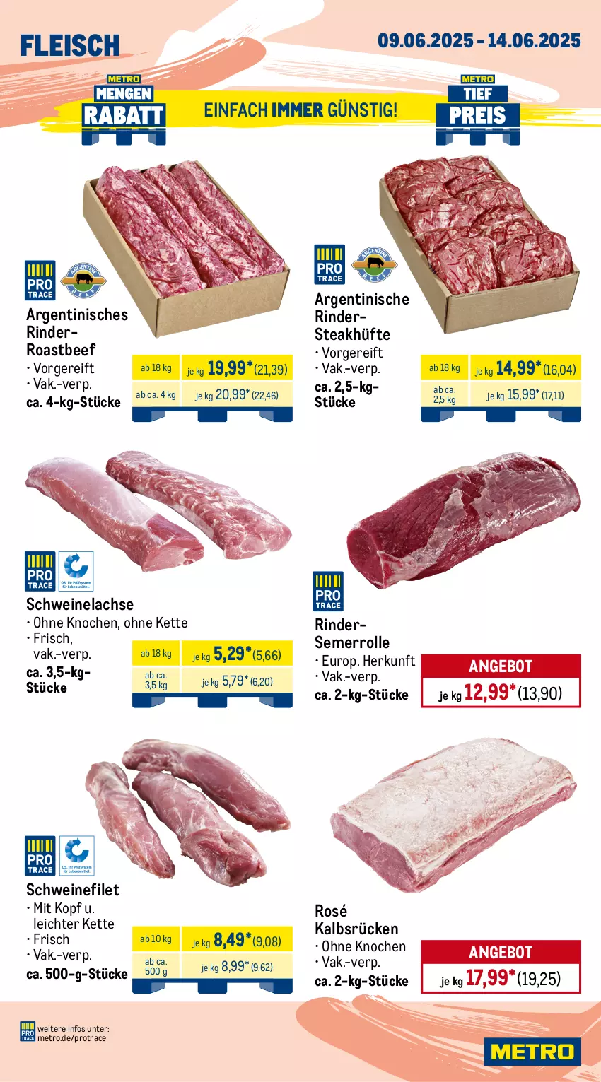 Aktueller Prospekt Metro - Wochen-Angebote Gastro - von 09.06 bis 14.06.2025 - strona 2 - produkty: angebot, beef, brustfilet, burger, decke, Deckel, eis, filet, flakes, fleisch, gewürz, hähnchenbrust, hähnchenbrustfilet, Hähnchenfleisch, hamburger, Kette, lachs, lamm, Metro, nuggets, pute, Putenfleisch, reis, rind, rinder, Rindersteak, rindfleisch, roastbeef, schwein, schweine, schweinefilet, Schweinelachs, schweinenacken, steak, steakhüfte, Ti, tiefpreis, wein, weine