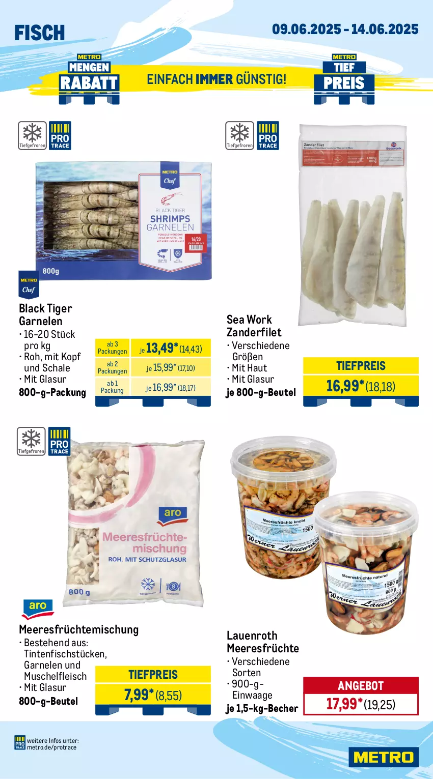 Aktueller Prospekt Metro - Wochen-Angebote Gastro - von 09.06 bis 14.06.2025 - strona 6 - produkty: angebot, Becher, beere, beeren, beutel, eis, erdbeere, erdbeeren, filet, fisch, fleisch, früchte, garnelen, heidelbeere, heidelbeeren, kartoffel, kartoffeln, küche, Küchen, lack, meeresfrüchte, melone, melonen, Metro, obst, reis, Schal, Schale, Ti, tiefpreis, Waage, würfel, Zander