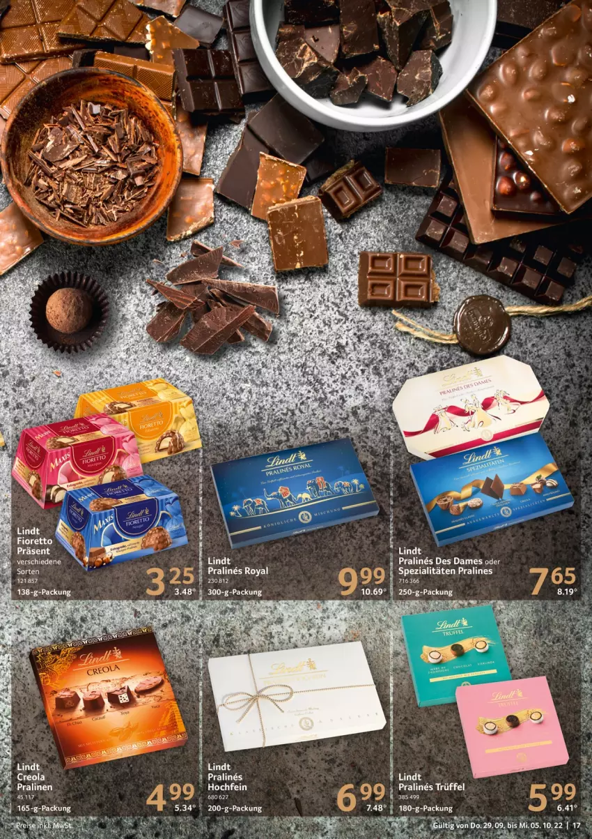 Aktueller Prospekt Selgros - Food - von 29.09 bis 05.10.2022 - strona 17 - produkty: lindt, Spezi, tee, Trüffel