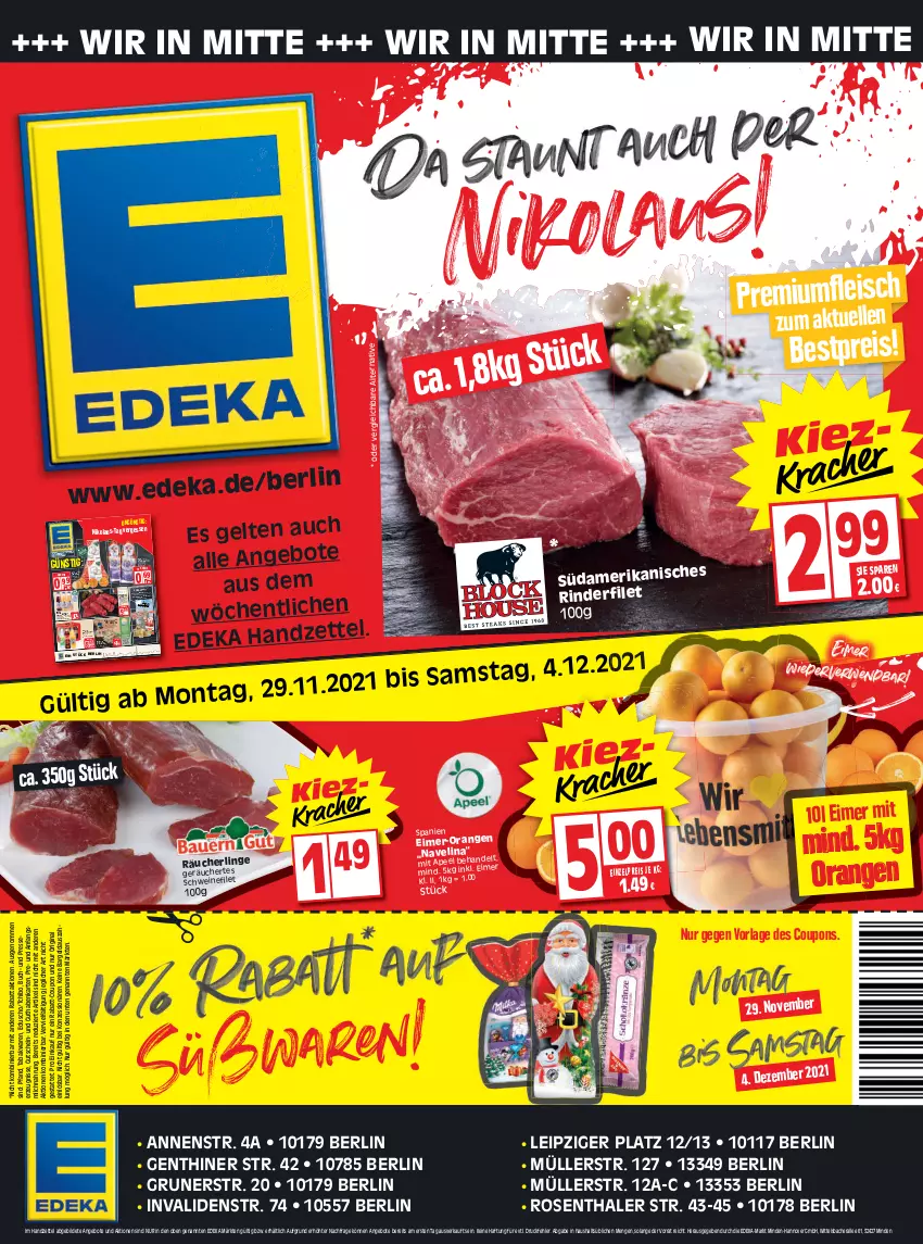 Aktueller Prospekt Edeka - Angebote der Woche - von 29.11 bis 04.12.2021 - strona 1