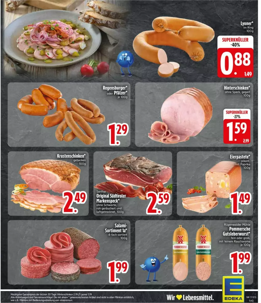 Aktueller Prospekt Edeka - Prospekte - von 09.03 bis 14.03.2026 - strona 13 - produkty: beere, beeren, eis, gin, hinterschinken, Krustenschinken, lyoner, Rauch, reis, schinken, senf, Speck, südtiroler, Ti, Yo, ZTE