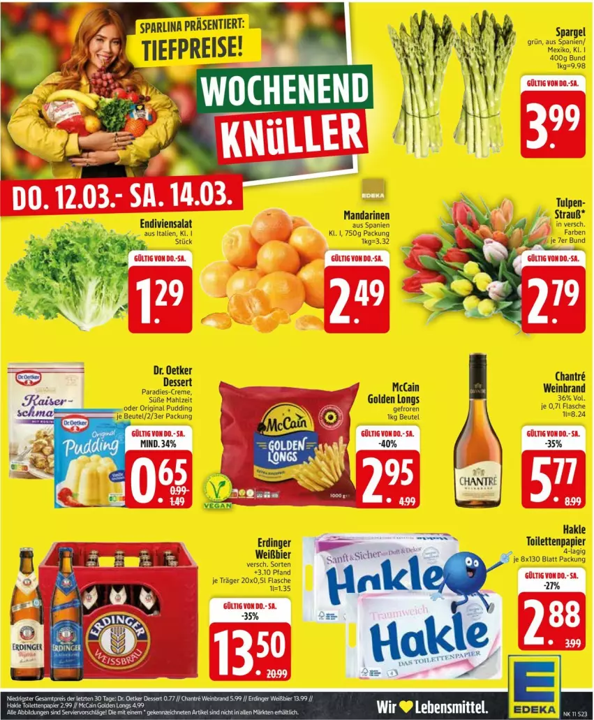Aktueller Prospekt Edeka - Prospekte - von 09.03 bis 14.03.2026 - strona 23 - produkty: beutel, bier, dessert, Dr. Oetker, erdinger, flasche, gin, Golden Longs, hakle, hakle toilettenpapier, papier, pudding, salat, spargel, spargel grün, Ti, toilettenpapier