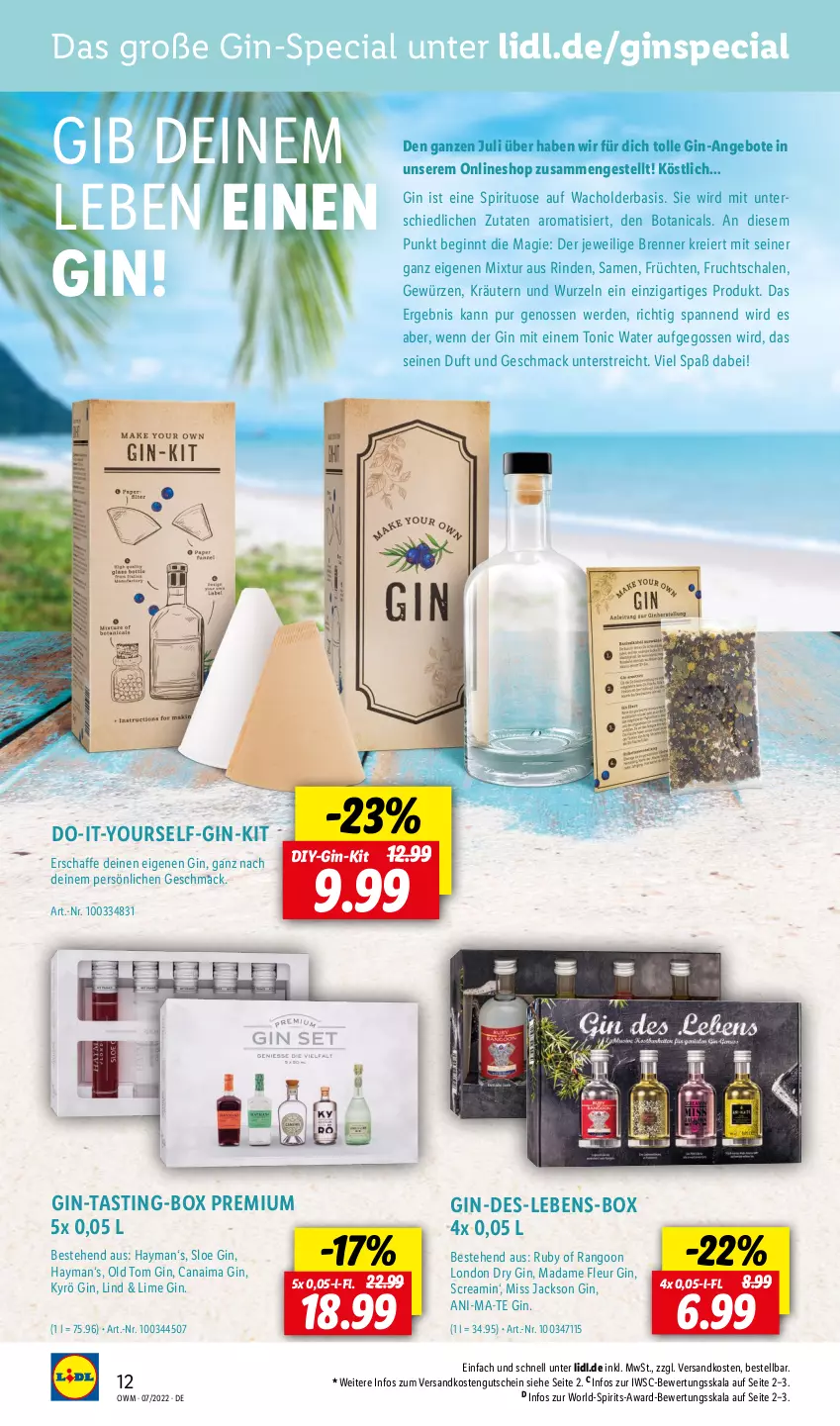 Aktueller Prospekt Lidl - Beste Weine für jeden Anlass - von 01.07 bis 31.07.2022 - strona 12 - produkty: angebot, angebote, asti, dry gin, eier, erde, frucht, früchte, früchten, gewürz, gin, gutschein, kräuter, kräutern, london dry, london dry gin, mac, ndk, rind, Schal, Schale, Ti, tonic, tonic water, Yo