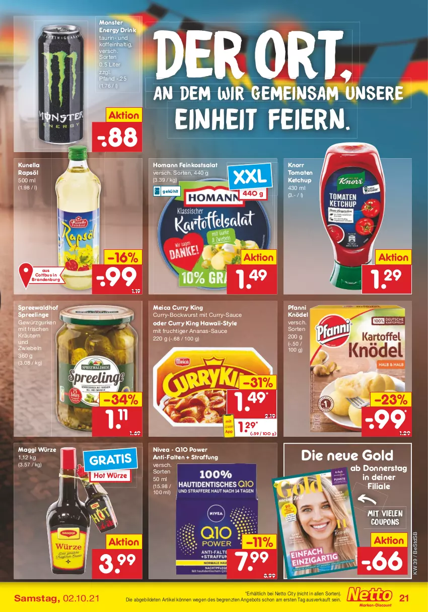 Aktueller Prospekt Netto Marken-Discount - Filial Angebote - von 27.09 bis 02.10.2021 - strona 21