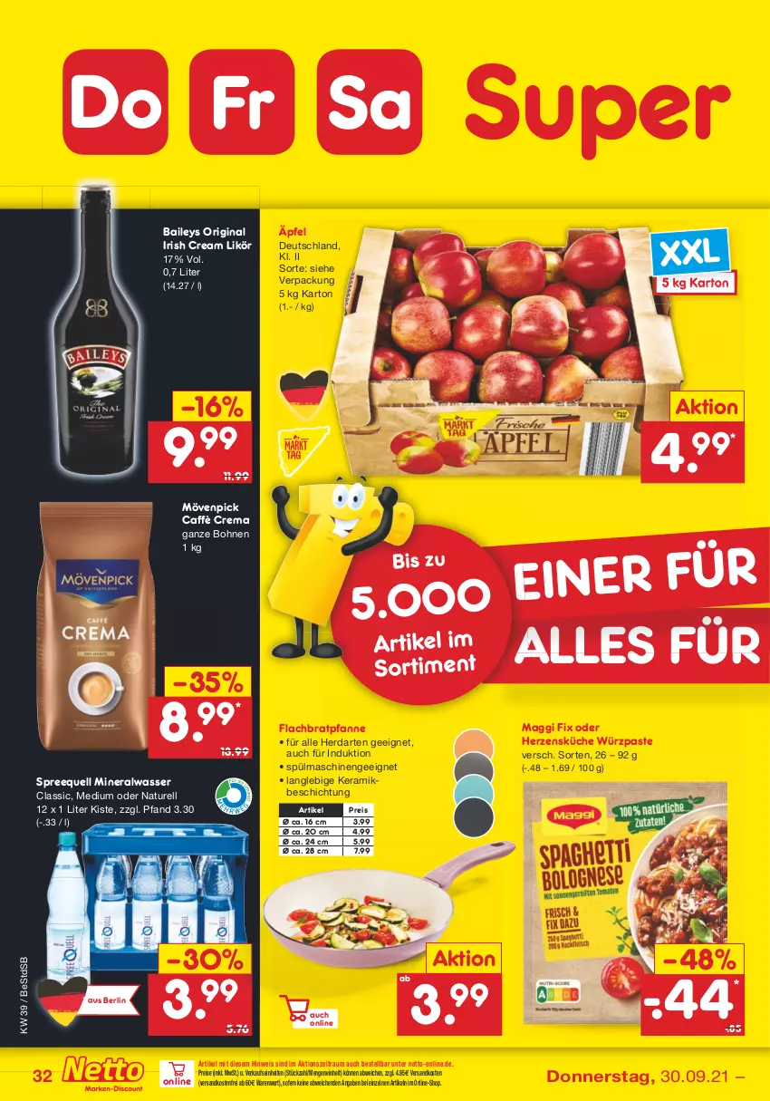 Aktueller Prospekt Netto Marken-Discount - Filial Angebote - von 27.09 bis 02.10.2021 - strona 32