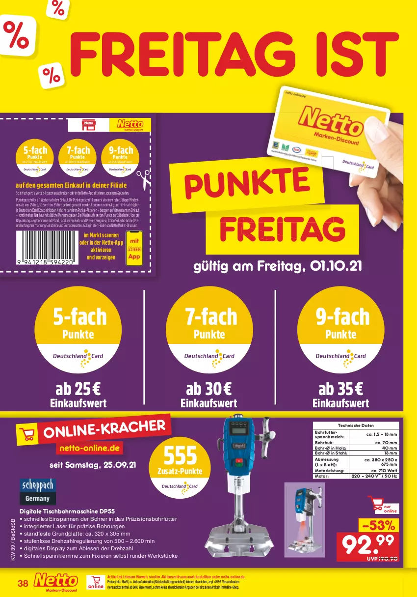 Aktueller Prospekt Netto Marken-Discount - Filial Angebote - von 27.09 bis 02.10.2021 - strona 38