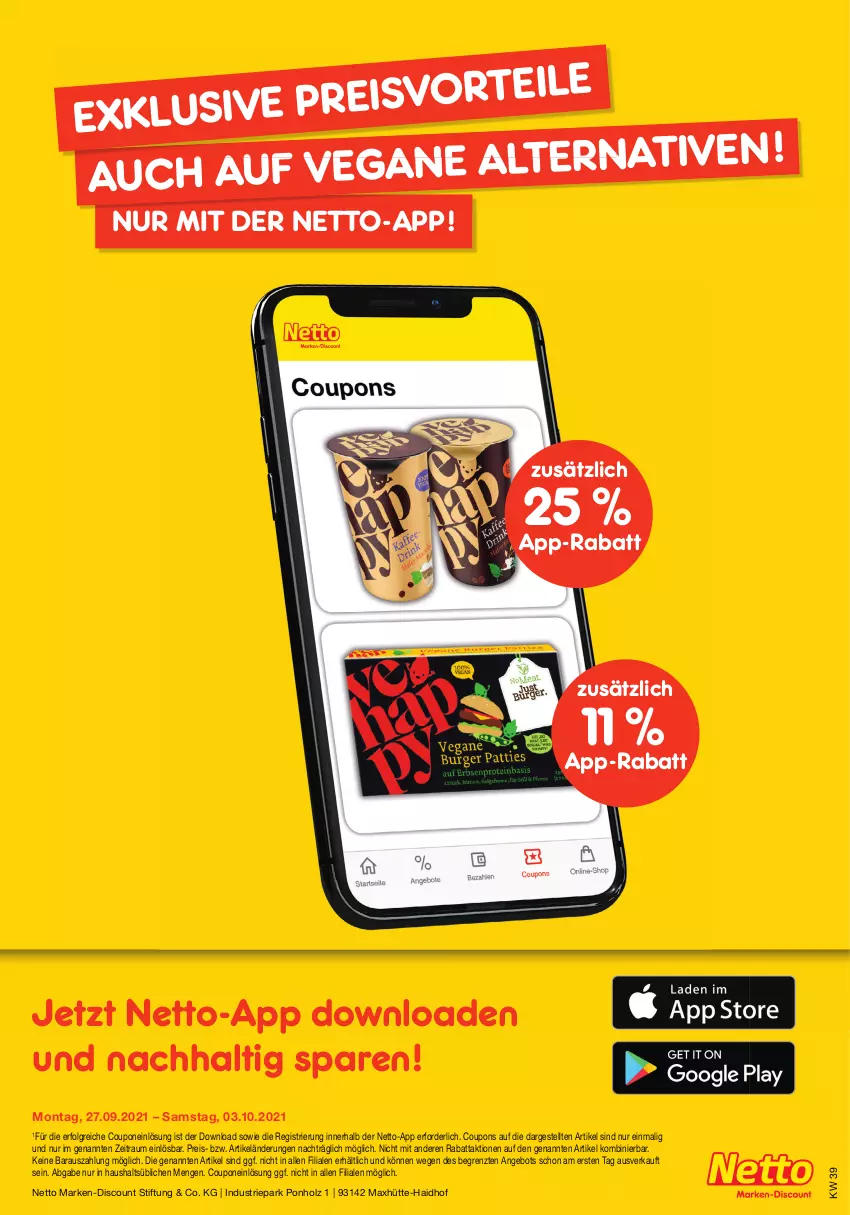 Aktueller Prospekt Netto Marken-Discount - Filial Angebote - von 27.09 bis 02.10.2021 - strona 41