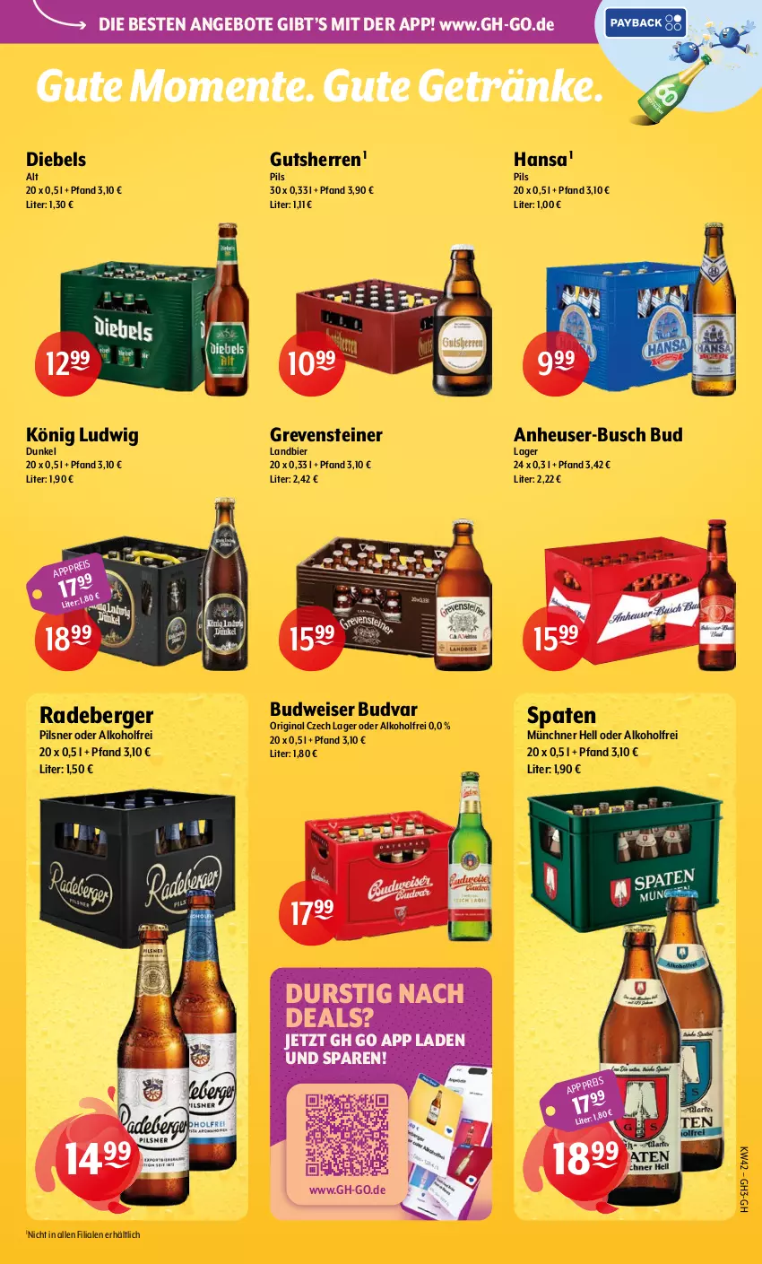 Aktueller Prospekt Getraenke Hoffmann - Prospekte - von 12.10 bis 17.10.2026 - strona 7 - produkty: alkohol, angebot, angebote, Berger, bier, budweiser, diebels, eis, ente, getränk, getränke, gin, grevensteiner, Heu, pils, pilsner, radeberger, radeberger pilsner, Spaten, steiner, Ti