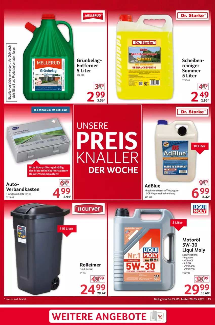 Aktueller Prospekt Selgros - Non Food - von 22.05 bis 28.05.2025 - strona 13 - produkty: adblue, auto, bio, decke, Deckel, eimer, gin, leimer, ndk, Rauch, reiniger, rollei, rwe, Spezi, Ti, Verbandkasten