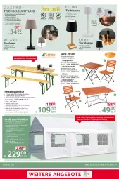 Gazetka promocyjna Selgros - Non Food - Gazetka - ważna od 28.05 do 28.05.2025 - strona 17 - produkty: akku, armlehnstuhl, Bank, beleuchtung, Bistrotisch, deka, ente, garnitur, Holz, klappstuhl, lack, ladekabel, Lampe, latte, LG, pavillon, Rauch, Ria, rückenlehne, stuhl, Ti, tisch, Tischlampe, wasser, Zelt