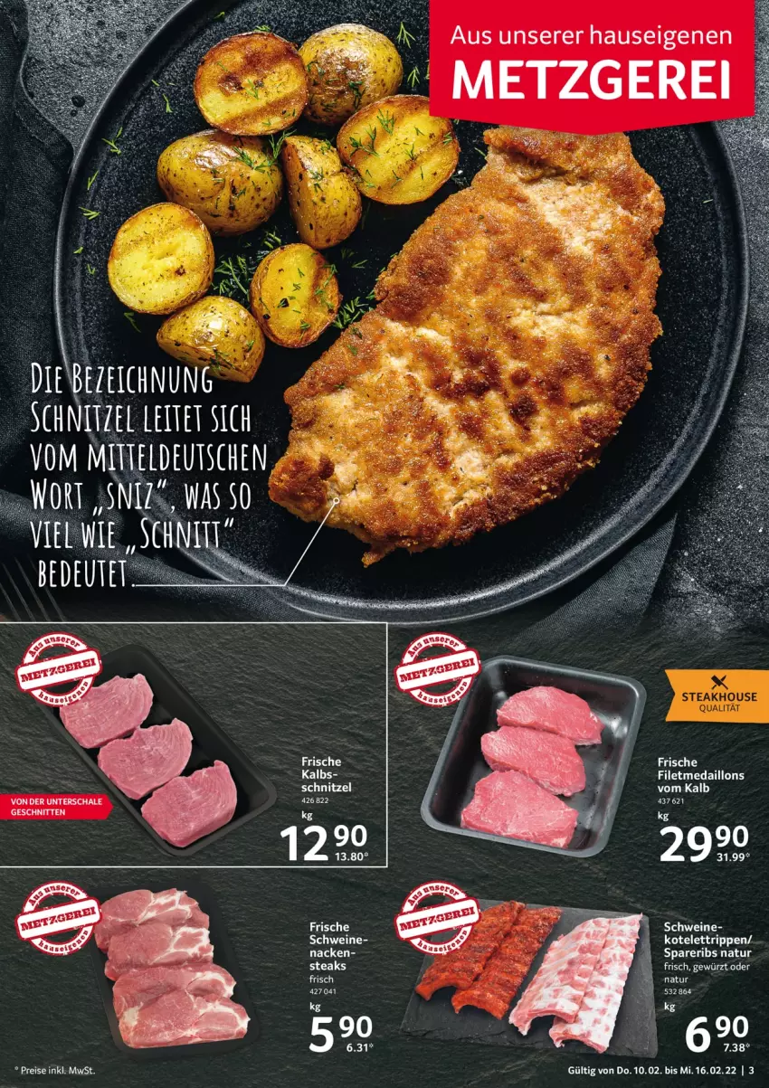 Aktueller Prospekt Selgros - Vorschau:
            Food - von 10.02 bis 16.02.2022 - strona 3 - produkty: eis, filet, gewürz, kotelett, LG, medaillons, natur, reis, Rippen, Schal, Schale, schnitten, schnitzel, schwein, schweine, spareribs, steak, steaks, Ti, wein, weine