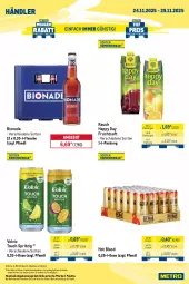 Gazetka promocyjna Metro - Wochen-Angebote Händler - Gazetka - ważna od 29.11 do 29.11.2025 - strona 4 - produkty: angebot, axe, bio, bionade, corona, corona extra, desperados, eis, flasche, frucht, fruchtsaft, getränk, getränke, Happy Day, Metro, metro gastro, Palette, pils, pilsner, pilsner urquell, Rauch, reis, saft, Ti, tiefpreis, volvic
