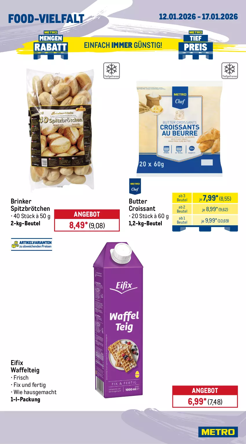 Aktueller Prospekt Metro - Wochen-Angebote Gastro - von 12.01 bis 17.01.2026 - strona 12 - produkty: angebot, beutel, braten, brötchen, butter, Croissant, eimer, heinz, knorr, Kühne, mac, mayonnaise, mit gemüse, salat, schlemmertöpfchen, Ti, Töpfchen, Vegeta, Yo