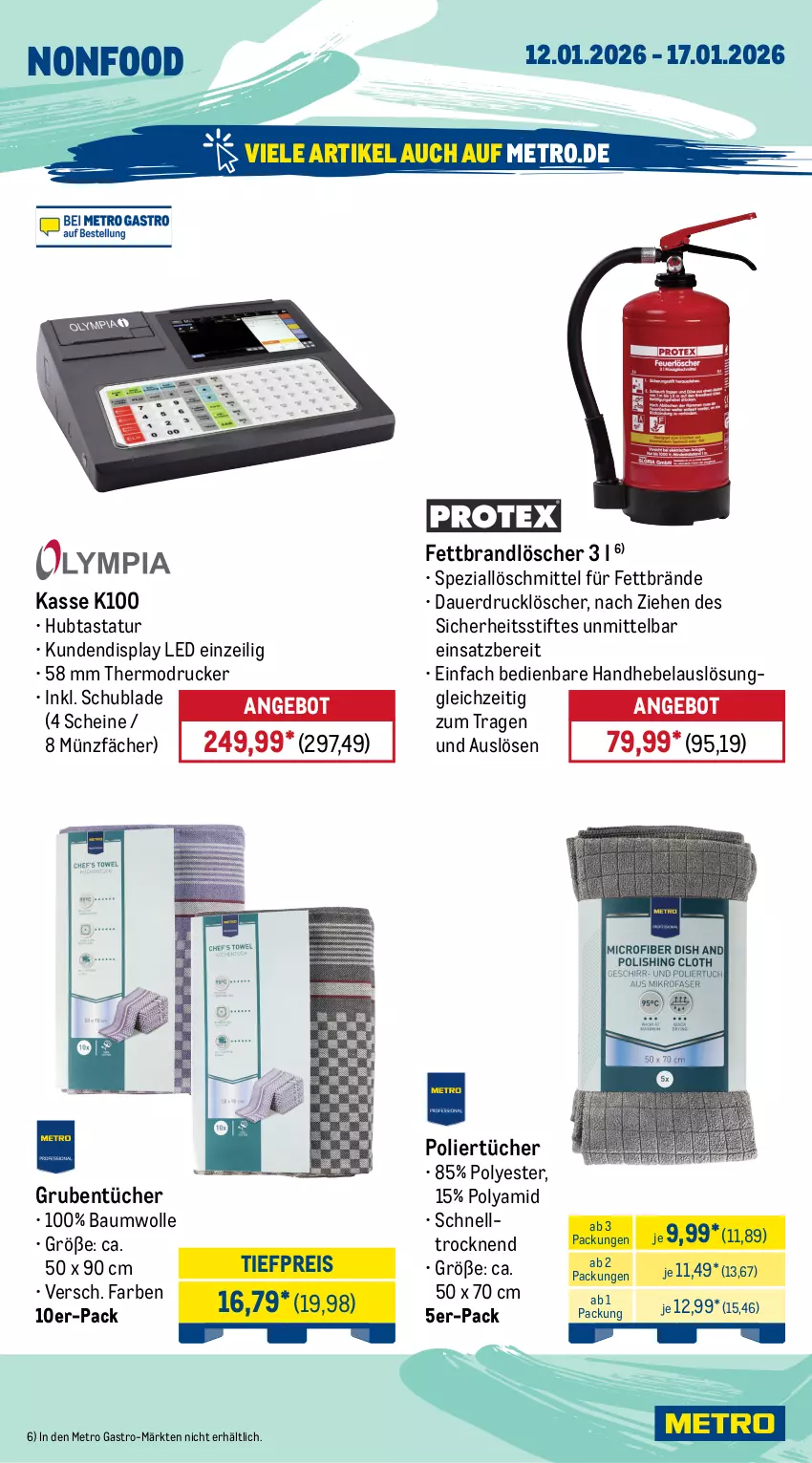 Aktueller Prospekt Metro - Wochen-Angebote Gastro - von 12.01 bis 17.01.2026 - strona 21 - produkty: angebot, auer, Bau, baumwolle, drucker, eis, Metro, metro gastro, reis, Spezi, stifte, Tastatur, Ti, tiefpreis, tücher, wolle
