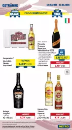 Gazetka promocyjna Metro - Wochen-Angebote Gastro - Gazetka - ważna od 17.01 do 17.01.2026 - strona 17 - produkty: alkohol, angebot, apfel, baileys, Blüte, coupon, desperados, ecco, eis, flasche, frucht, getränk, getränke, gin, gordon, Gordon’s, Havana Club, limo, mac, mionetto, Palette, prosecco, reis, rwe, Ti, tiefpreis, valdo