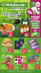 Gazetka promocyjna Wasgau - Gazetka - ważna od 13.06 do 13.06.2026 - strona 1 - produkty: angebot, angebote, auer, aufstrich, barilla, bier, bitburger, Brei, brot, burger, Cap, dolce gusto, eimer, eis, elle, flammkuchen, flasche, für grill und pfanne, gewürz, grill, grill und pfanne, ideal für grill, ideal für grill und pfanne, kuchen, lamm, mehl, milka, milka schokolade, mw-flasche, natur, natura, Nescafé, Ofen, pasta, pfanne, pizza, reis, schoko, schokolade, schwein, schweine, schweinerücken, snack, steak, steaks, steinofen, Ti, tomate, tomaten, und pfanne, wagner, wein, weine, weizenmehl, weizenmischbrot