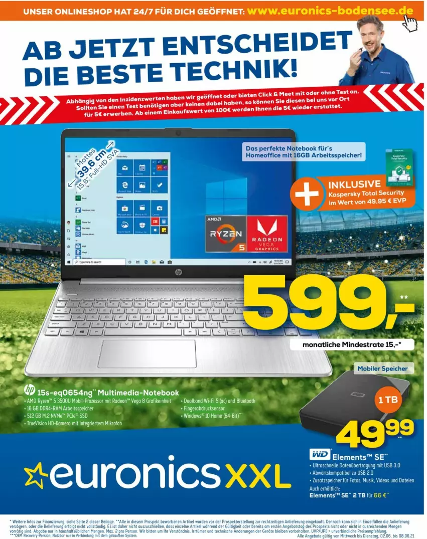 Aktueller Prospekt Euronics - Prospekte - von 02.06 bis 09.06.2021 - strona 1