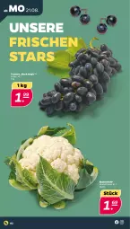 Gazetka promocyjna Netto - Woche 34 - Gazetka - ważna od 26.08 do 26.08.2023 - strona 2 - produkty: blume, blumen, blumenkohl, lack, trauben