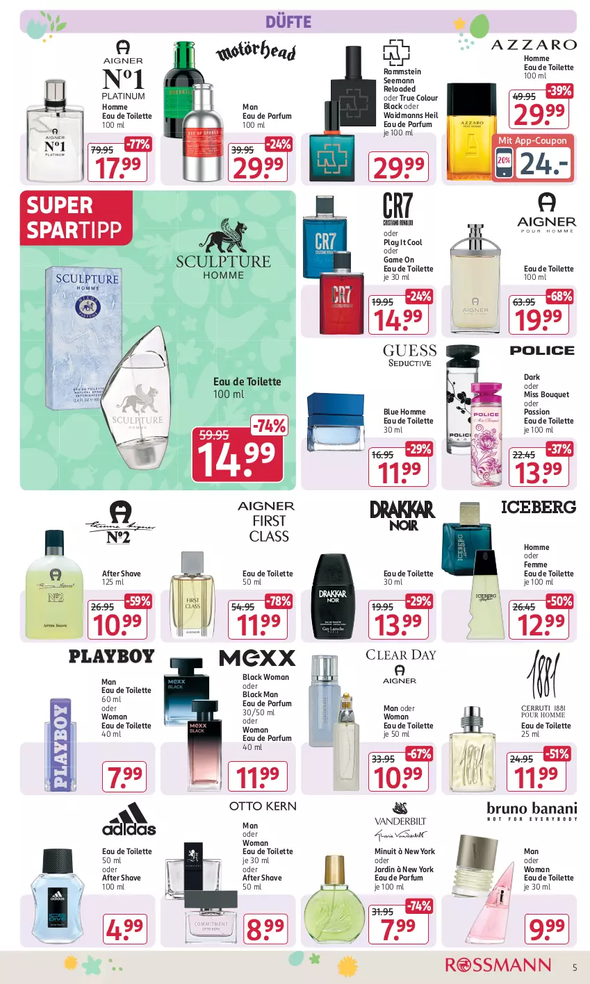 Aktueller Prospekt Rossmann - Prospekte - von 18.03 bis 22.03.2024 - strona 5 - produkty: after shave, coupon, Eau de parfum, eau de toilette, eau de toilette 100 ml, eau de toilette 30 ml, eau de toilette 50 ml, lack, parfum, rel, spartipp, Ti, Yo