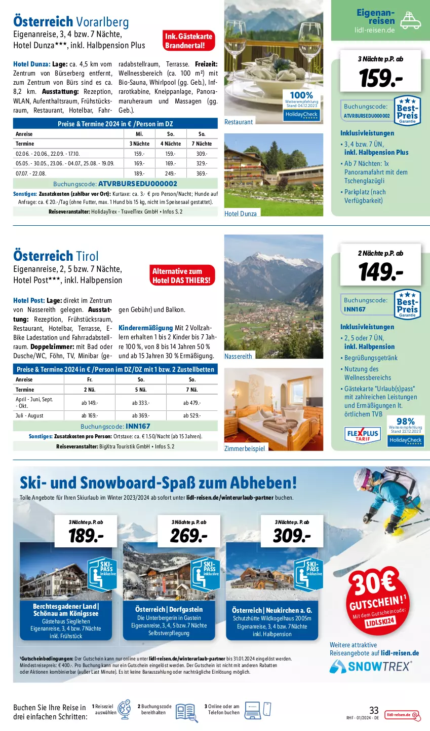 Aktueller Prospekt Lidl - Januar Reise-Highlights - von 27.12.2023 bis 31.01.2024 - strona 33 - produkty: angebot, angebote, axe, Bad, Berger, bett, Betten, bio, buch, dusche, eis, erde, Fahrrad, getränk, gutschein, inklusivleistungen, Kinder, kneipp, kurtaxe, pool, pril, rama, reis, reiseveranstalter, rezept, rum, telefon, Ti, wellnessbereich, Whirlpool, Wild, zimmerbeispiel