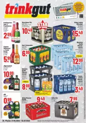 Gazetka promocyjna Trinkgut - Gazetka - ważna od 02.07 do 02.07.2022 - strona 1 - produkty: alkohol, angebot, angebotspreis, bier, deka, deutschlandcard, ecco, eis, elle, erde, erfrischungsgetränk, flasche, frucht, fruchtsecco, Germ, getränk, jägermeister, könig pilsener, kräuter, kräuterlikör, LG, likör, limo, limonade, limonaden, Meister, pils, pilsener, reis, rheinfels quelle, rotkäppchen, rouge, sekt, steiner, Ti, uhr, warsteiner, wasser, wein, weinbrand, weissbier, Yo