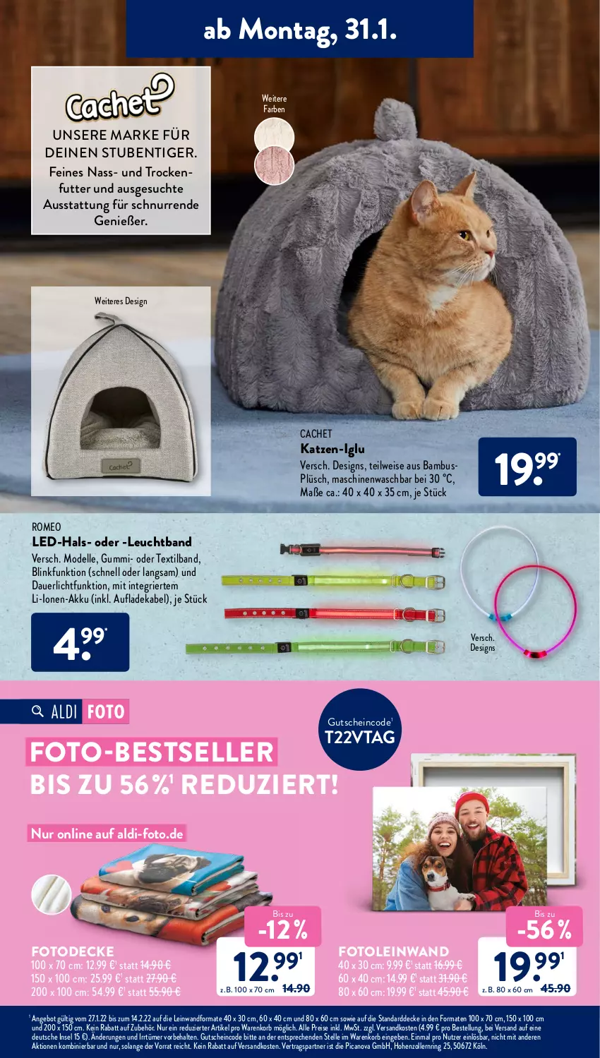 Aktueller Prospekt AldiSud - ALDI Aktuell - von 31.01 bis 05.02.2022 - strona 17 - produkty: akku, aldi, auer, bambus, decke, deka, dell, eis, elle, gutschein, korb, ladekabel, Mode, ndk, Plüsch, reis, ring, stube, Ti, trockenfutter