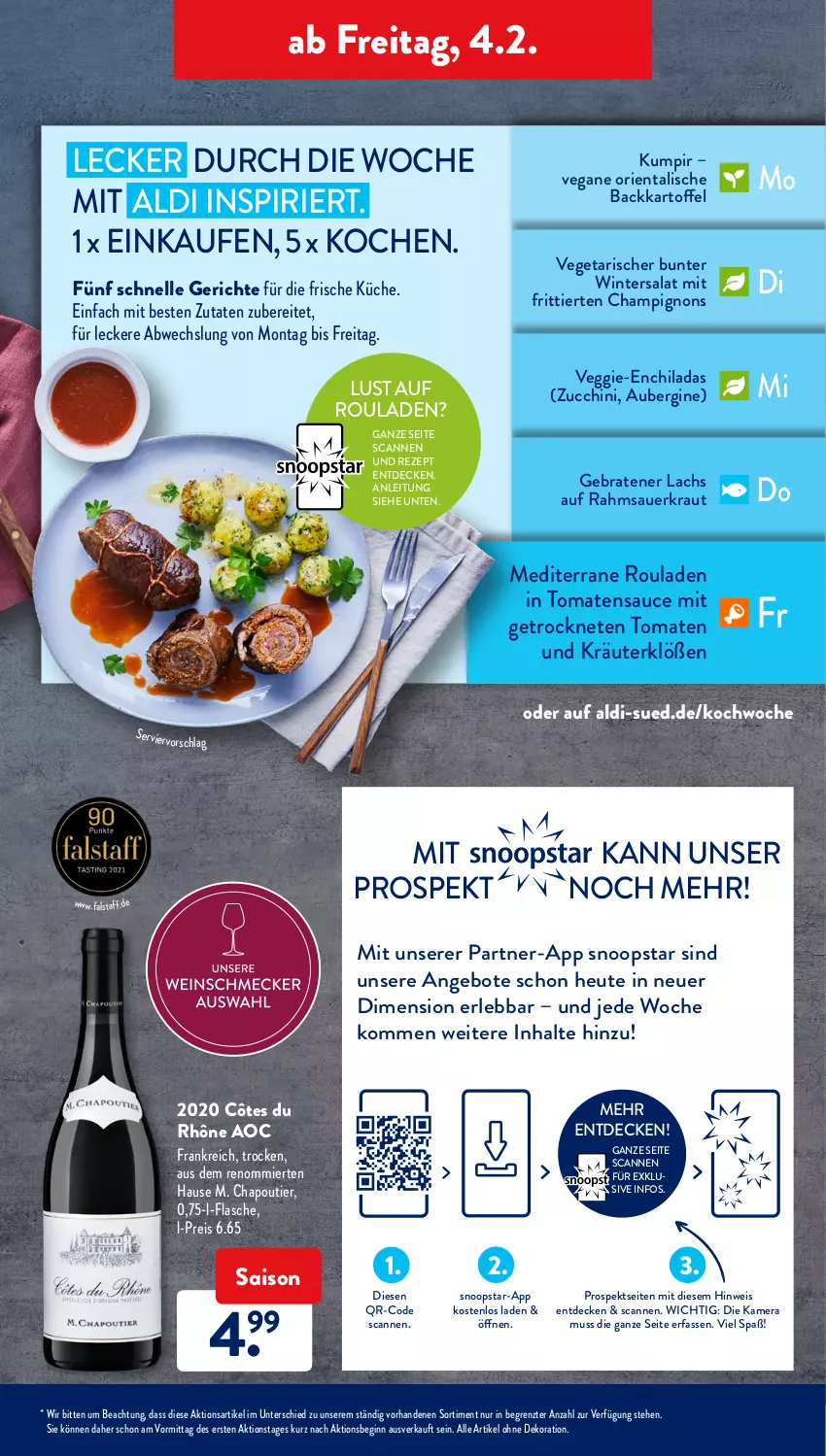 Aktueller Prospekt AldiSud - ALDI Aktuell - von 31.01 bis 05.02.2022 - strona 33 - produkty: aldi, alle artikel ohne dekoration, angebot, angebote, aubergine, auer, braten, champignon, champignons, decke, dekoration, eis, elle, flasche, gin, Heu, kamera, kartoffel, Kraut, kräuter, küche, lachs, reis, rezept, rouladen, salat, sauce, Sauerkraut, Ti, tomate, tomaten, tomatensauce, Vegeta, veggie, ZTE, zucchini