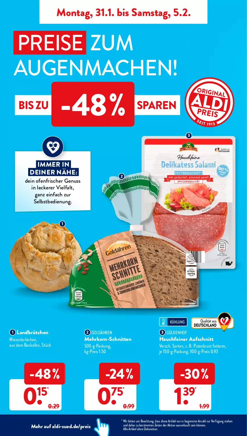 Aktueller Prospekt AldiSud - ALDI Aktuell - von 31.01 bis 05.02.2022 - strona 8 - produkty: aldi, alle artikel ohne dekoration, aufschnitt, backofen, brötchen, dekoration, eis, korn, mac, nuss, Ofen, pute, putenbrust, reis, schnitten, Ti, weizenbrötchen, ZTE