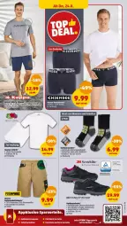 Gazetka promocyjna Penny - Prospekte - Gazetka - ważna od 26.08 do 26.08.2023 - strona 19 - produkty: Bau, baumwolle, herren-t-shirt, leine, Ria, schuhe, scotch, shirt, shirts, socken, T-Shirt, Ti, wolle