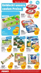 Gazetka promocyjna Penny - Prospekte - Gazetka - ważna od 26.08 do 26.08.2023 - strona 6 - produkty: Becher, bergader, eis, garnelen, gin, goldsteig, hilcona, Käse, käsescheiben, knoblauch, kräuter, kräutern, LG, milram, mozzarella, pizza, Pizzateig, reis, rel, sour cream, Sylter, tante fanny, tesa, Ti, ZTE
