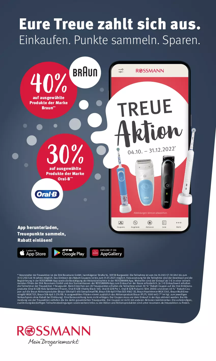 Aktueller Prospekt Rossmann - Prospekte - von 15.10 bis 28.10.2022 - strona 4 - produkty: angebot, angebote, braun, coupon, coupons, eis, erde, lack, LG, Multigroom, oral-b, rabatt-coupon, reis, Ti, uhr, vita, vitality, wedel