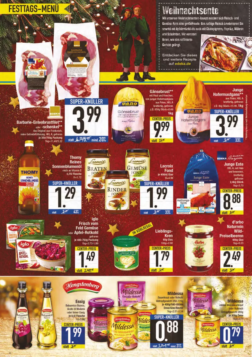 Aktueller Prospekt E Center - Angebote der Woche - von 20.12 bis 25.12.2021 - strona 12 - produkty: apfel, eis, ente, fleisch, mac, möhren, paprika, rezept, rotkohl, saft, Schal, Schalotte, Ti